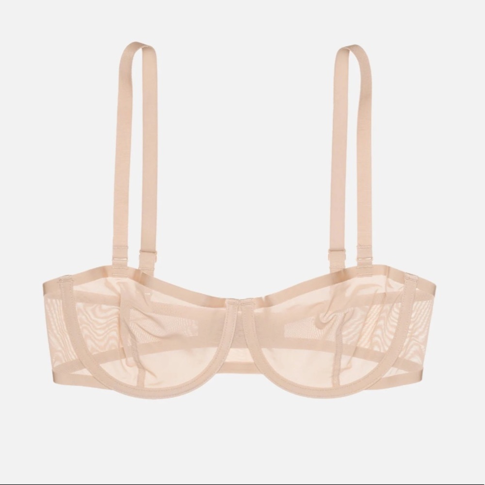 NWOT CUUP The Balconette Mesh Bra (Sand | 40E)
